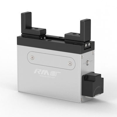 RobustMotion RM-GB-ITG elektrische gripper met krachtregeling maakt het mogelijk om de positie in meerdere punten te controleren en het werkstuk te meten